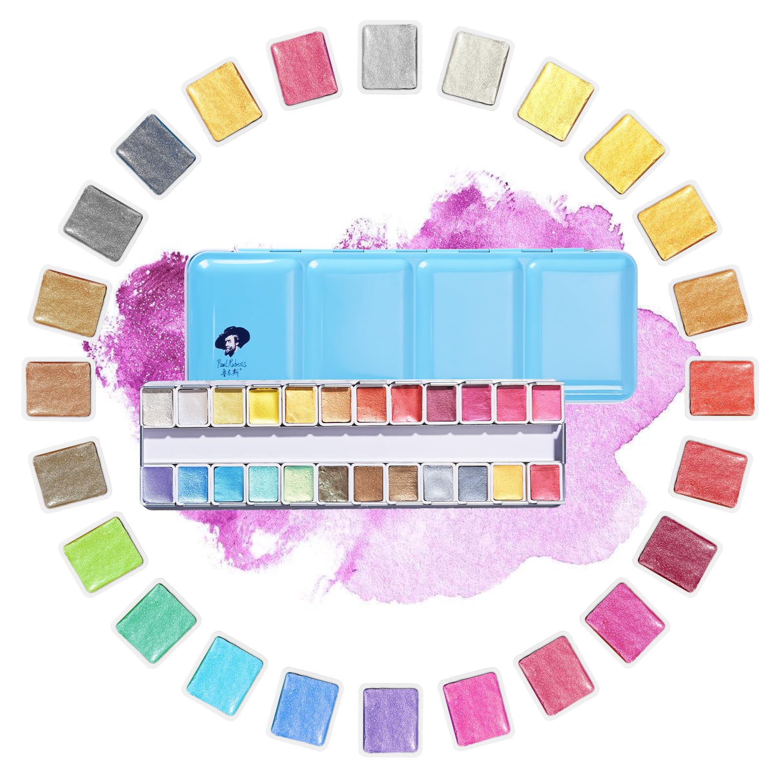 Amazon | Paul Rubens プロフェッショナルメタリック水彩絵の具セット